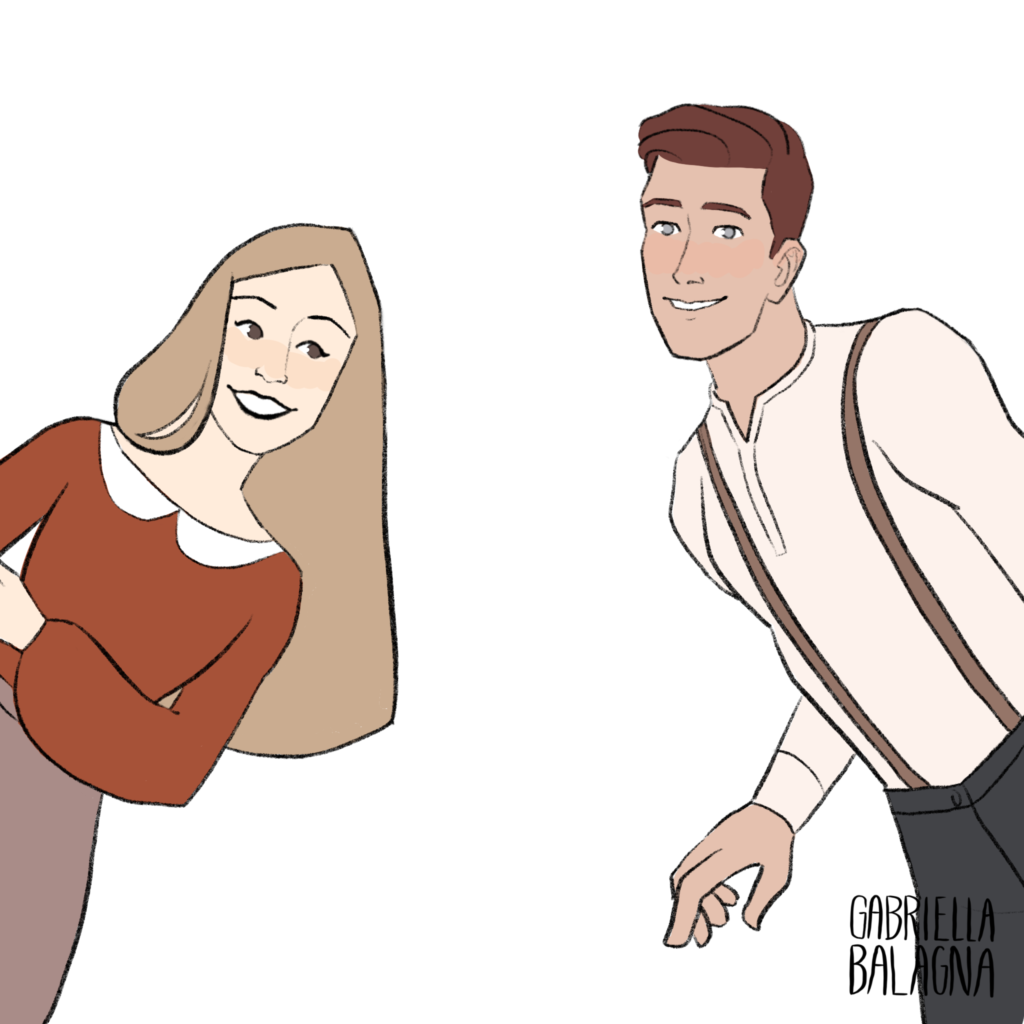 Kolina and Toby Drawing Pose Inspired by Tangled