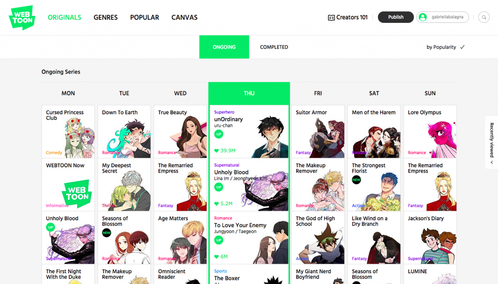 Read places webtoons to 10 of