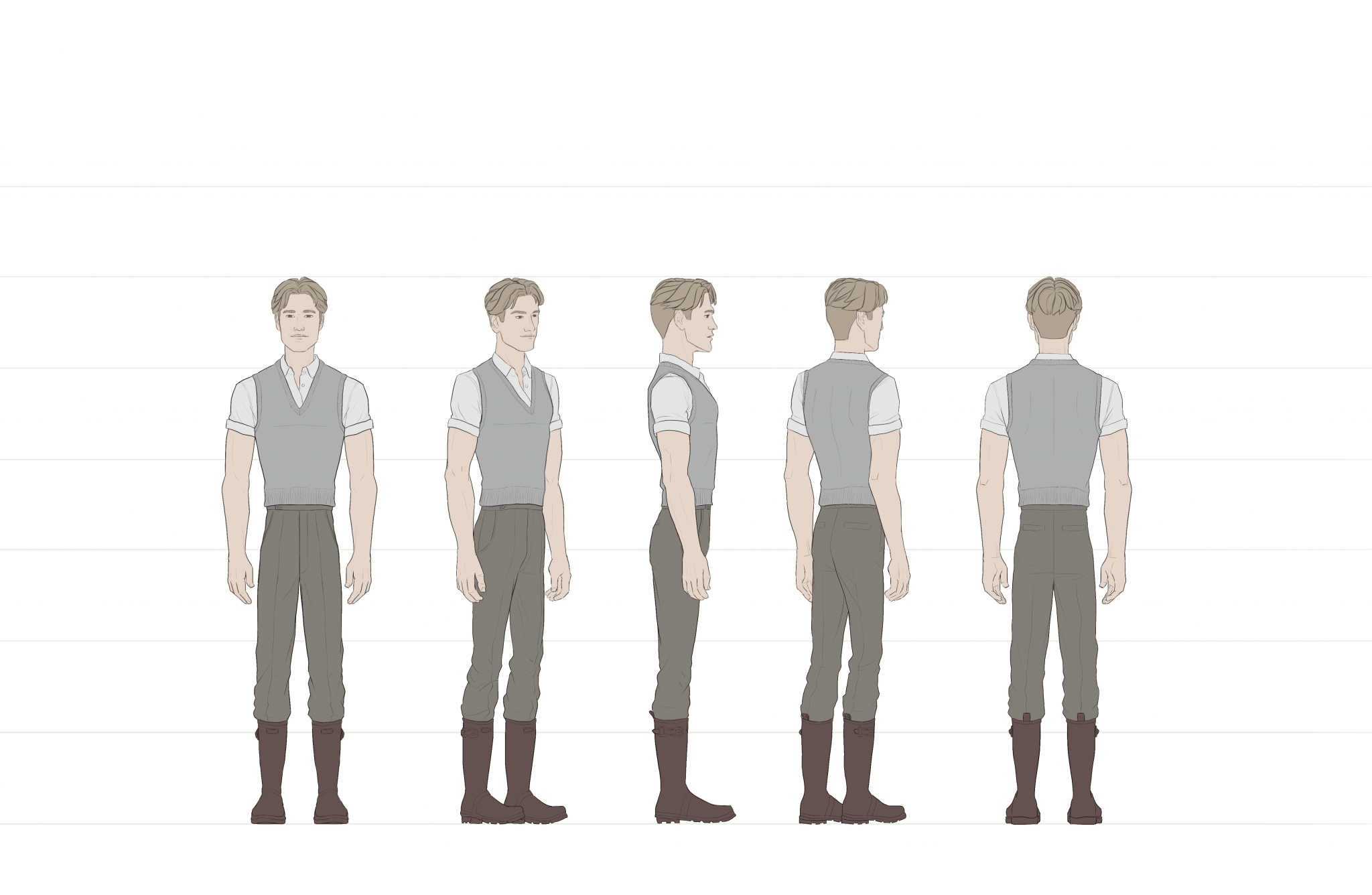 Character Turnaround Sheet Template