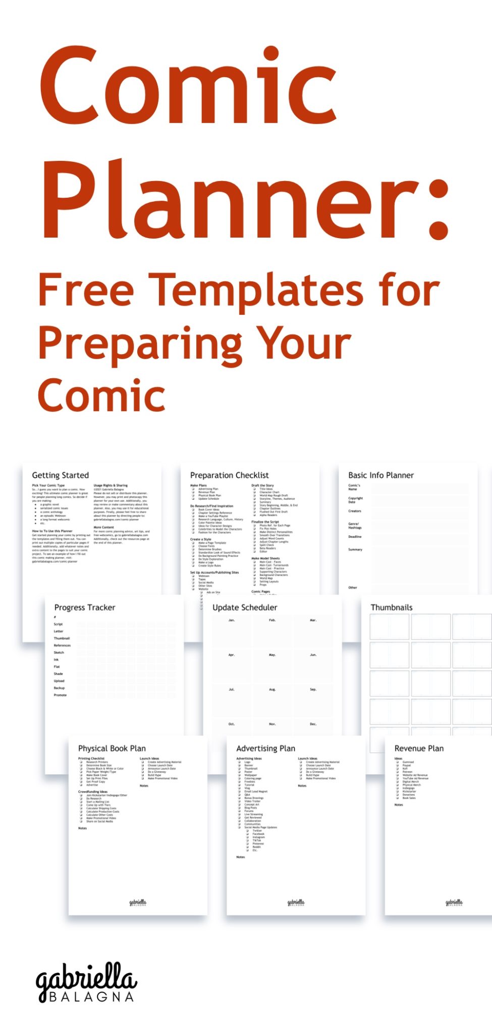 Comic Planner - Free Templates for Preparing Your Comic