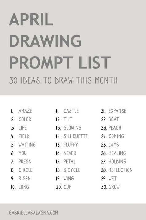 Drawing Prompts - 365 Fun Ideas