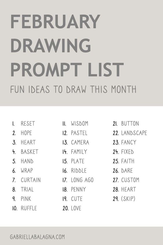 Drawing Prompts - 365 Fun Ideas